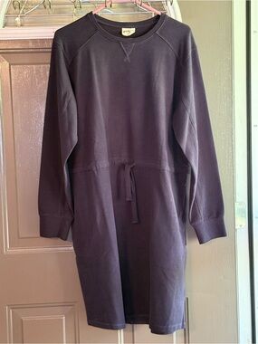 Pact Plum Long Sleeve Maxi Sweatshirt Dress